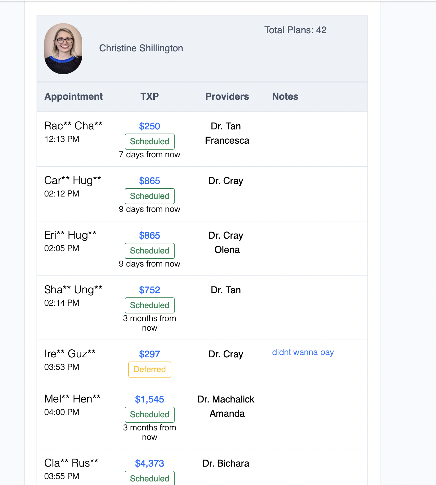 Front Desk Aftercare- Treatment Planner - Example 6